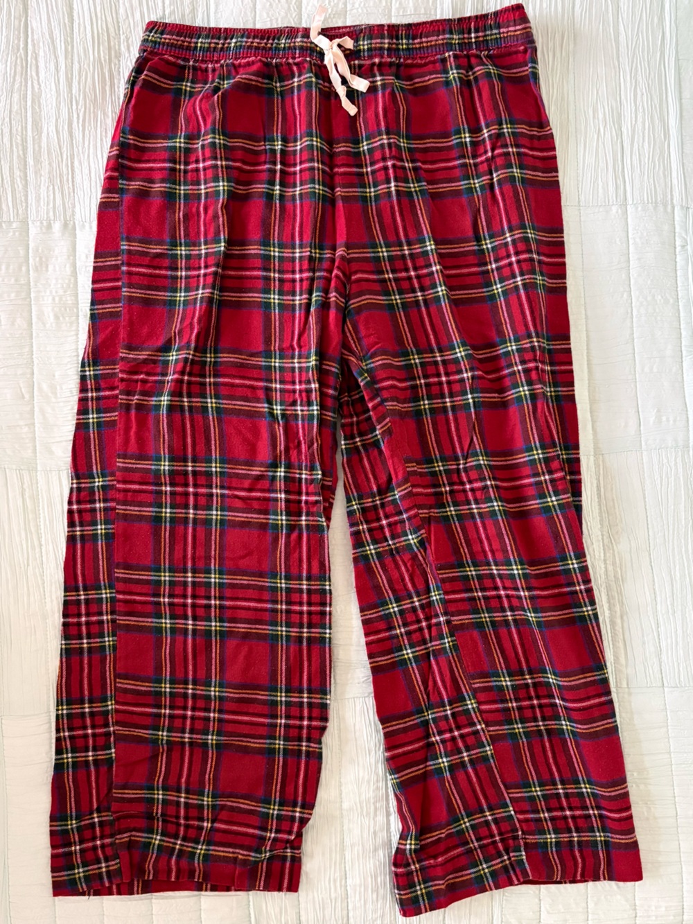 Banana Republic Women’s L Red Plaid Flannel Pajama Pants 100% Cotton Christmas